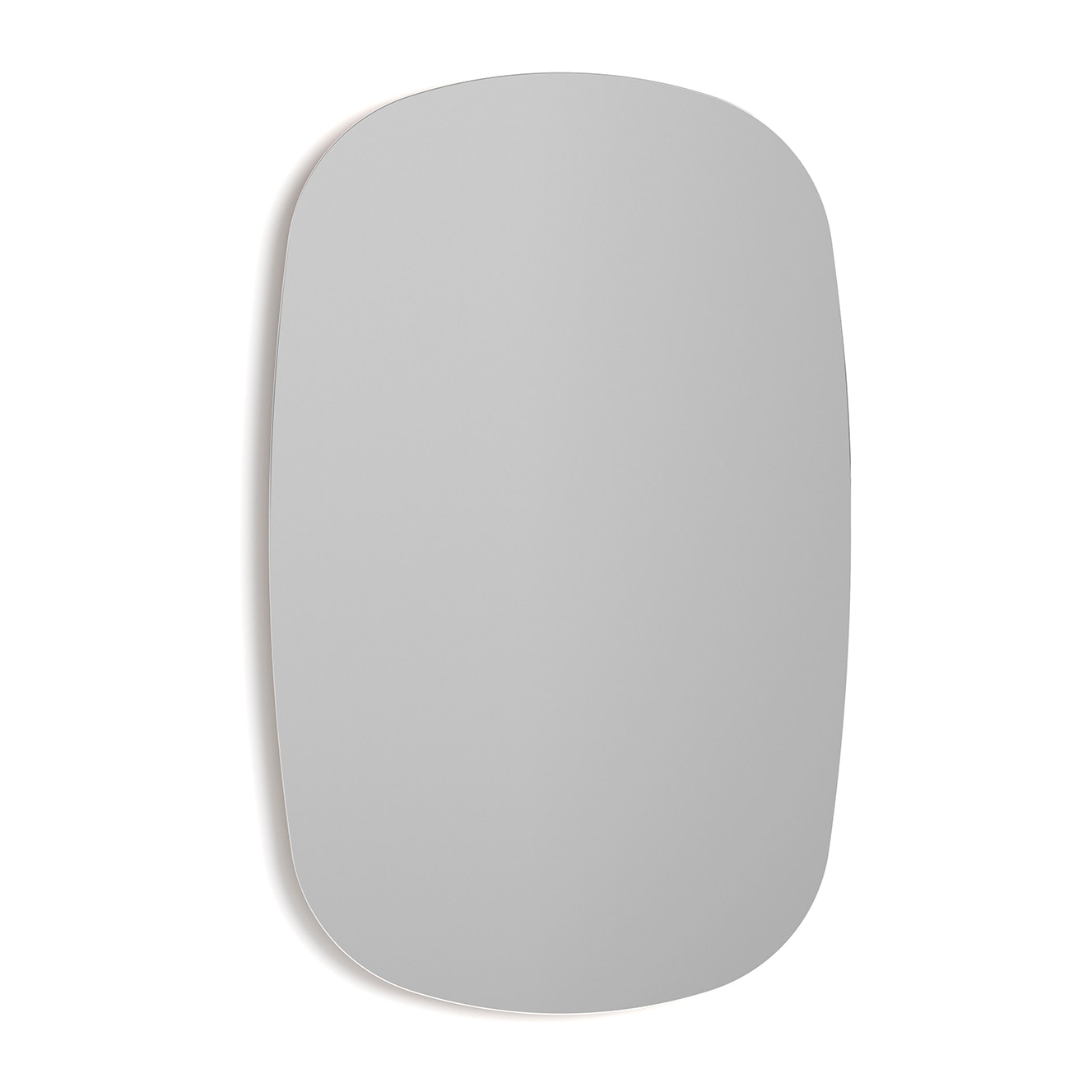 Espejo ovalado Eclipse aglomerado blanco 65x40x2 cm