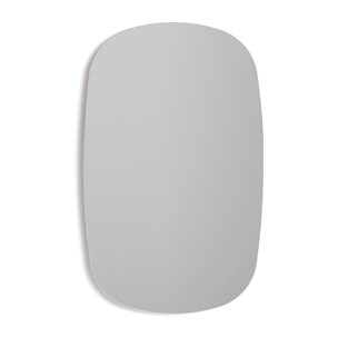 Espejo ovalado Eclipse aglomerado blanco 65x40x2 cm