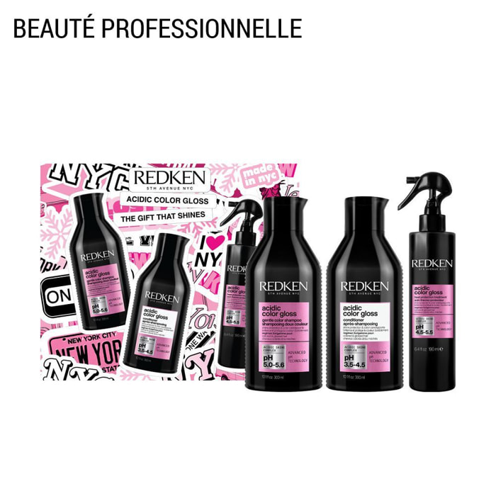 Acidic Color Gloss - Coffret Shampooing + Conditioner + SoinThermo Protecteur