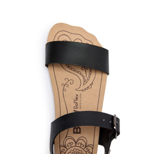 Sandalias Abiertas Barefoot Goflex en Negro