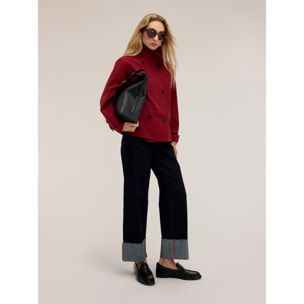 Motivi - Trench doppiopetto con colletto alto - Rosso