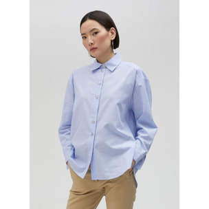 Camicia righe con logo di strass