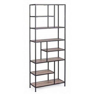 LIBRERIA SHAPE in Acciaio e MDF 60x25x153 cm