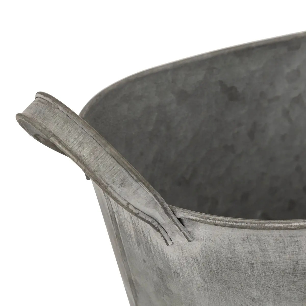 Set de 3 jardinieres métal gris