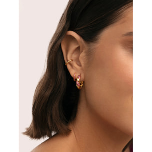 Pendientes Aro Twist Spark Baño Oro