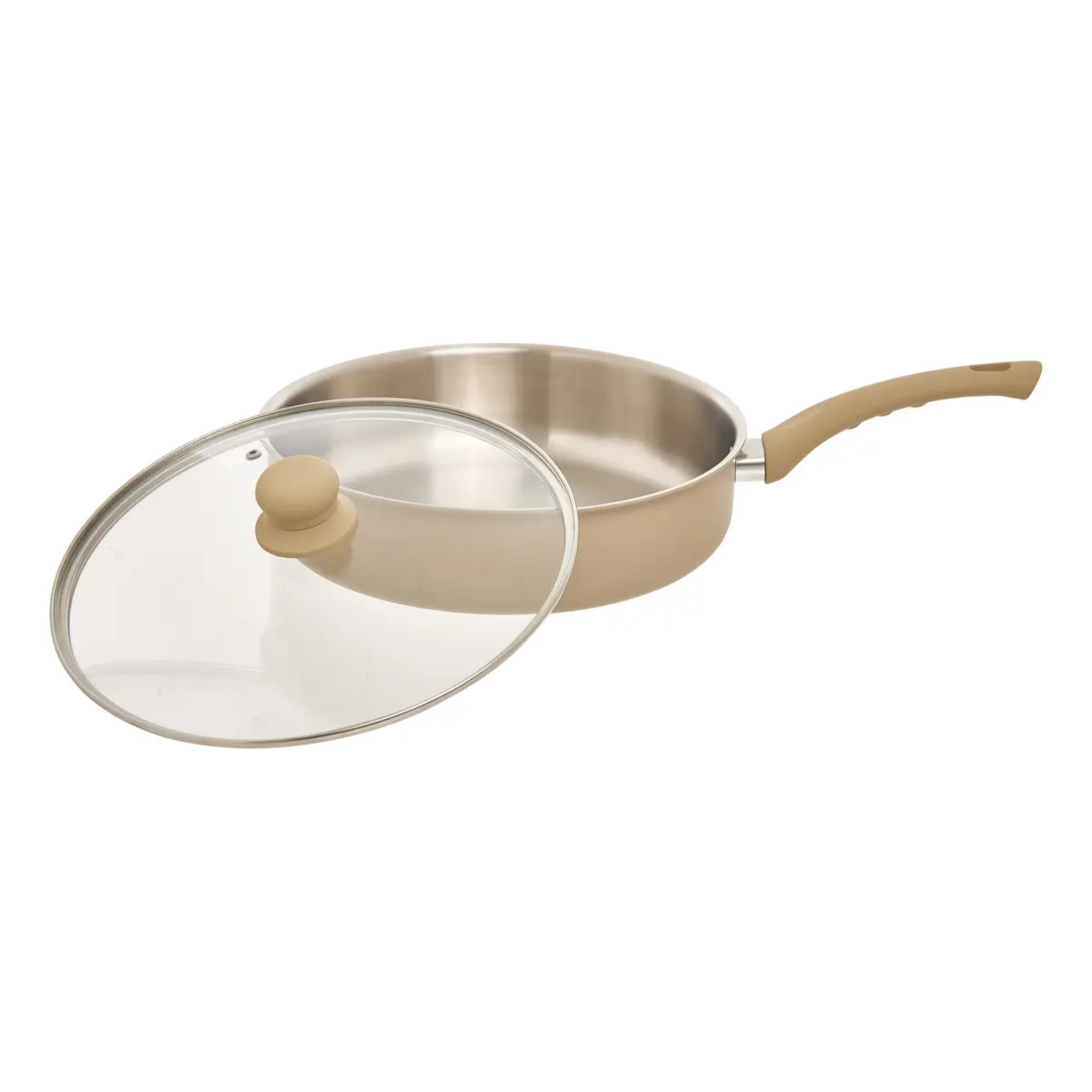 Sauteuse Solstice D28cm aluminium beige