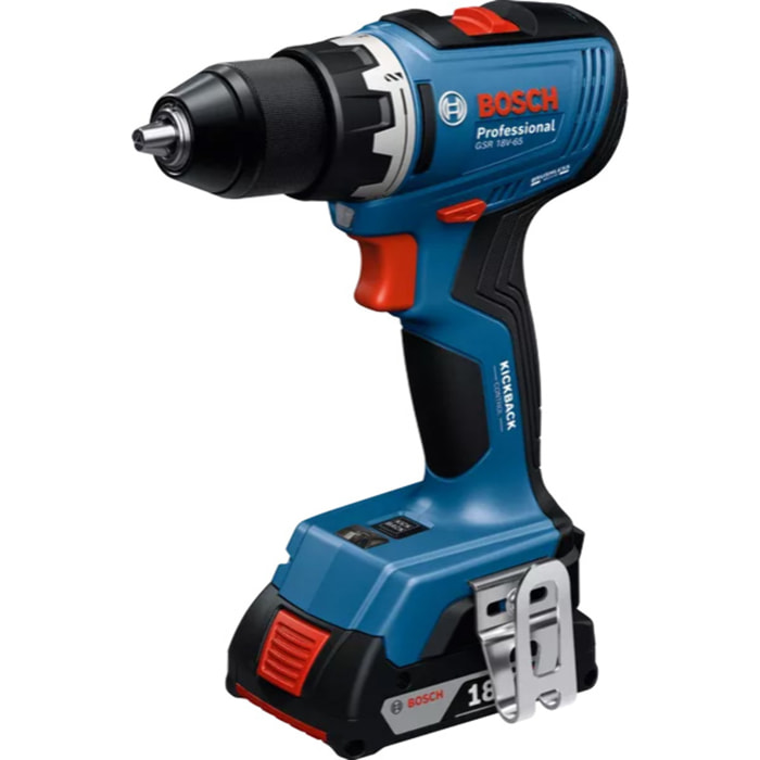 Perceuses-visseuses à percussion sans-fil - GSB 18V-65 - BOSCH - avec 2 batteries 18V 5.0Ah - chargeur - L-Boxx - 06019N3303