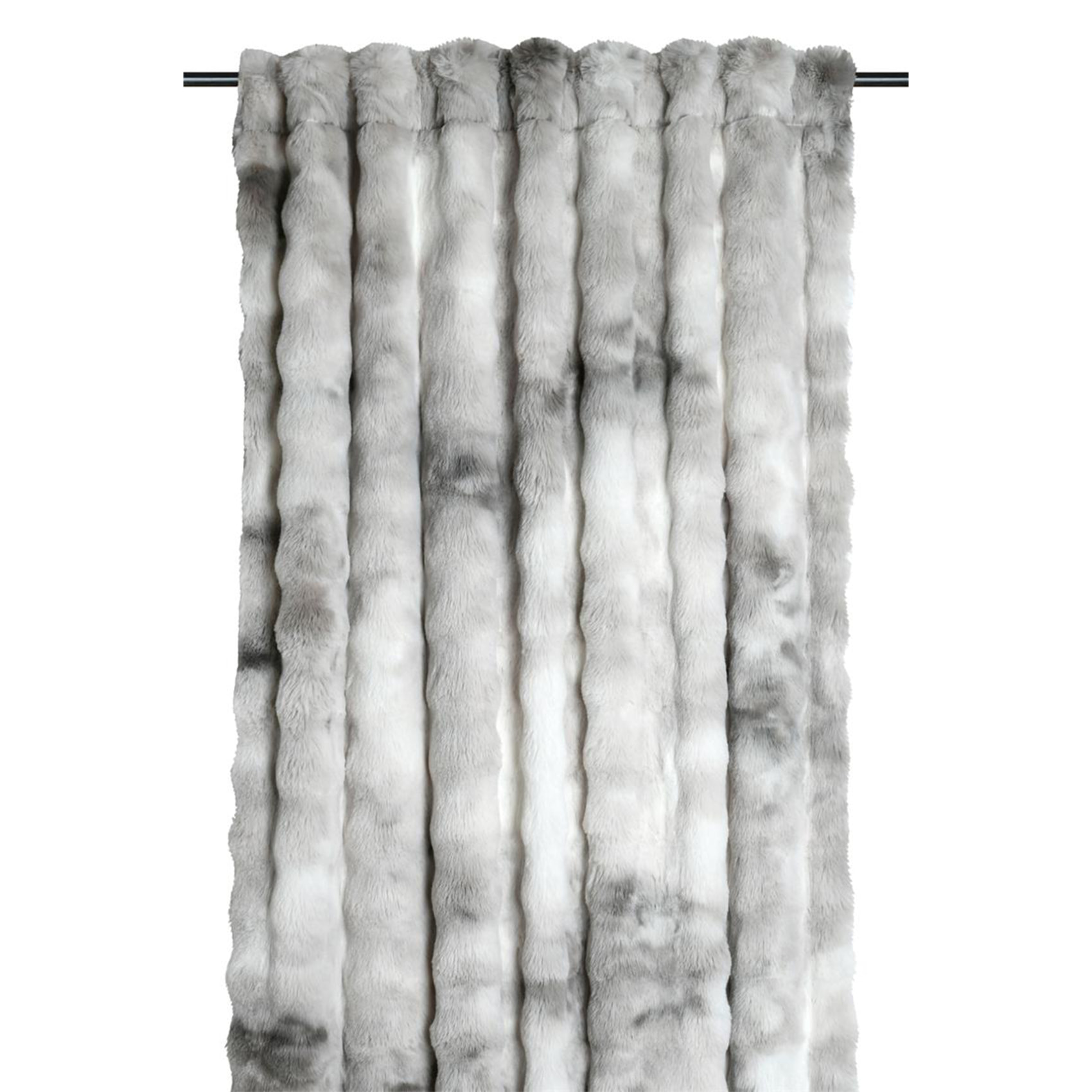 Rideau imitation fourrure ultra doux - Gris Perle