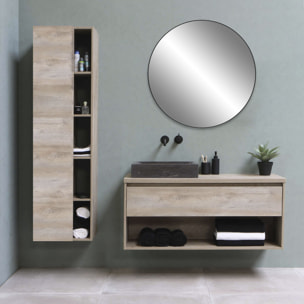 Well home - espejo redondo marco en metal ø110cm