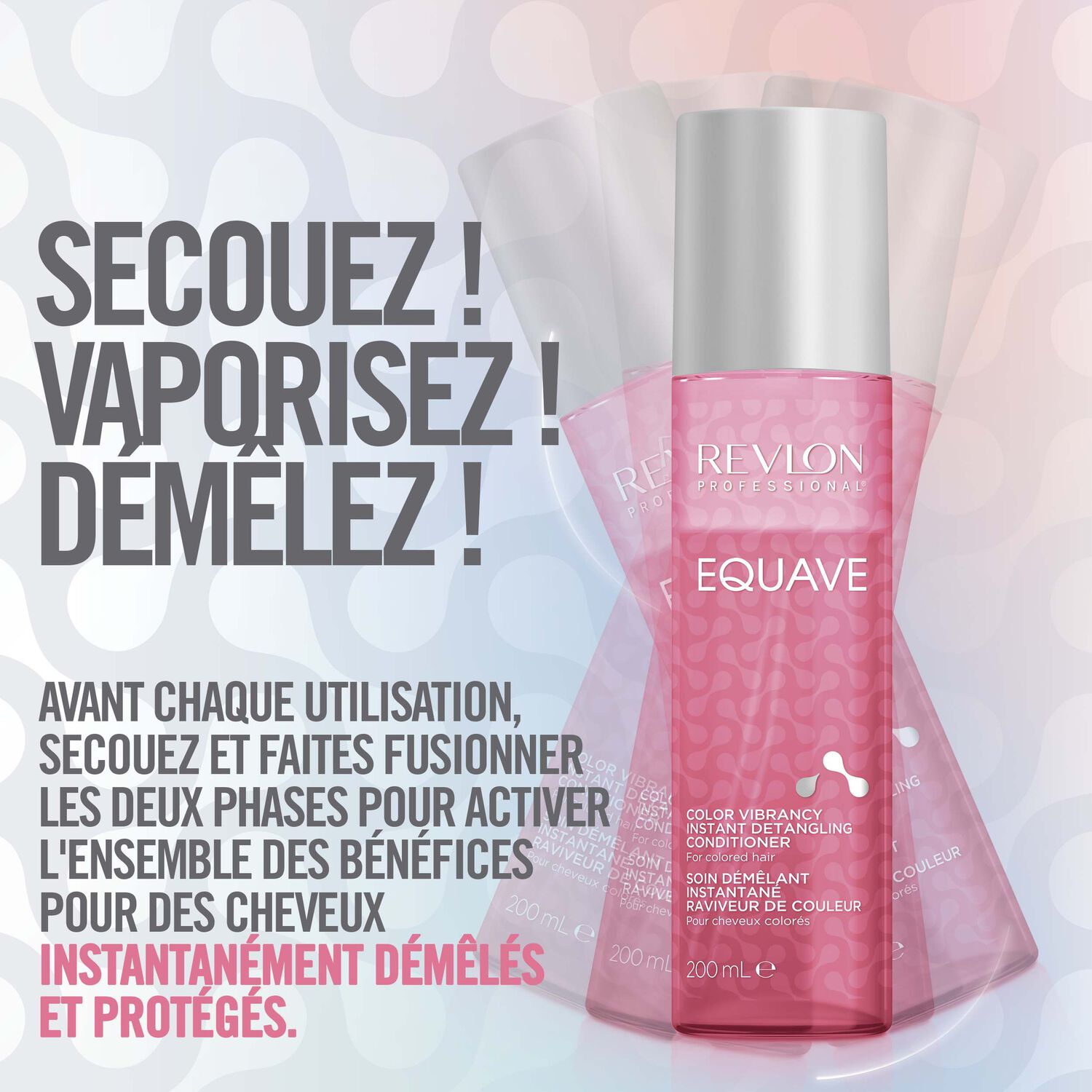 Equave™ - Après-Shampooing Démêlant Bi-Phase Raviveur de Couleur 200 ml