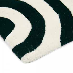 Tapis salon et chambre fait à la main en laine motif seventies