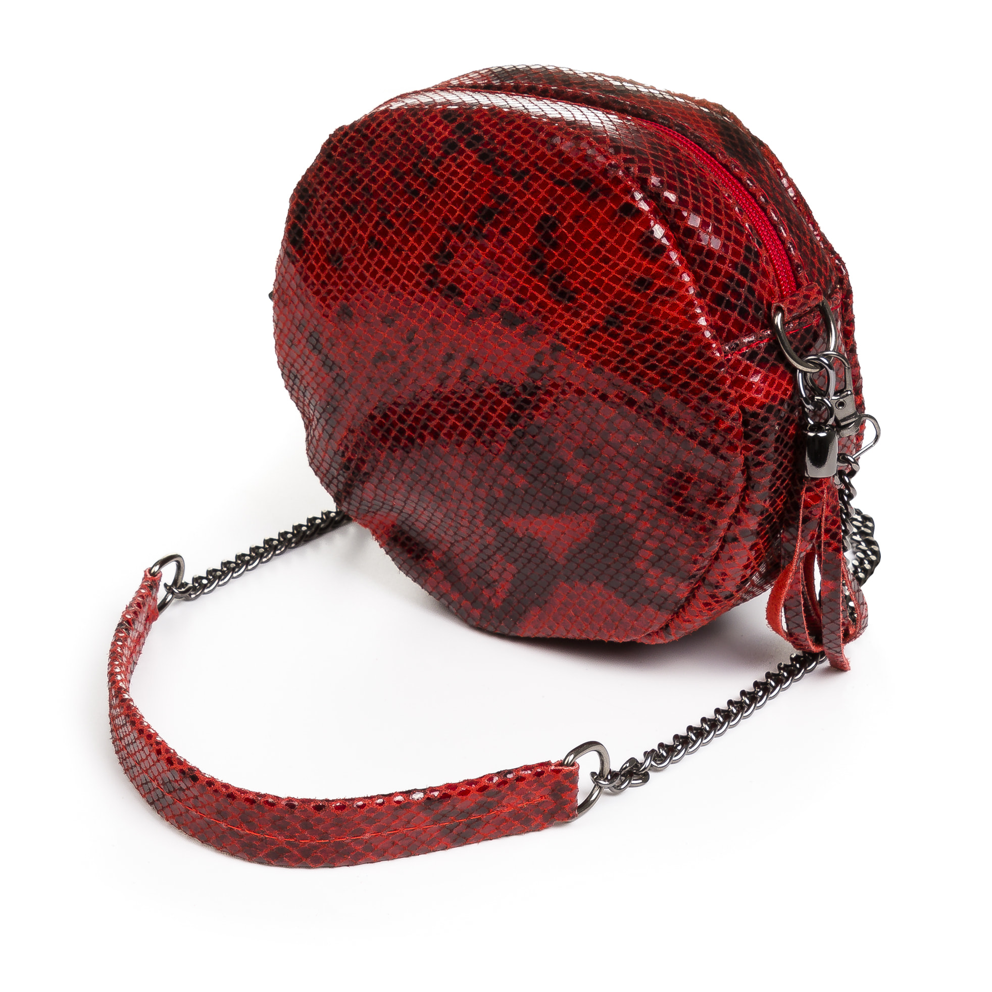 Samona Borsa a tracolla Donna.Pelle autentica Camoscio Python