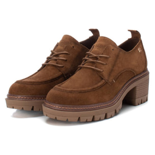 Zapato blucher/derby de piel camel