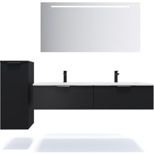 Ensemble double vasque 2 tiroirs + miroir - SOHO