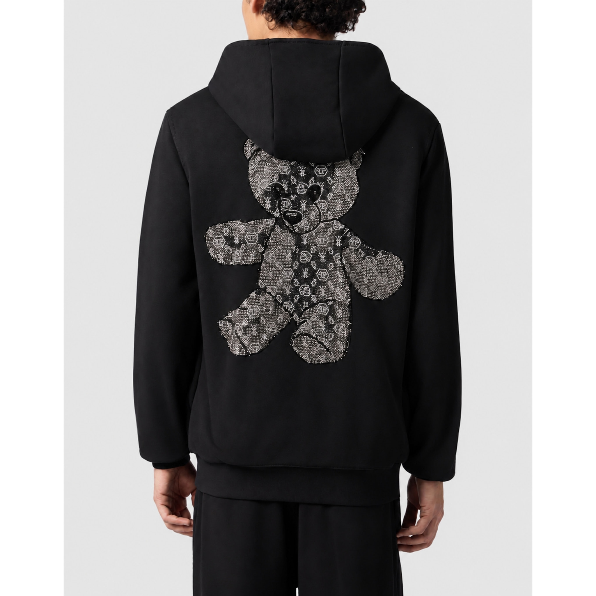 PHILIPP PLEIN Felpa con zip e cappuccio TEDDY