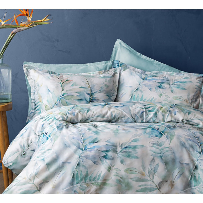 Parure housse de couette et taies oreiller 100% Satin de Coton imprimé