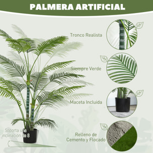 Planta Artificial Decorativa 170 cm Palmera Artificial con Maceta y Hojas para Interior Hogar Salón Oficina Verde