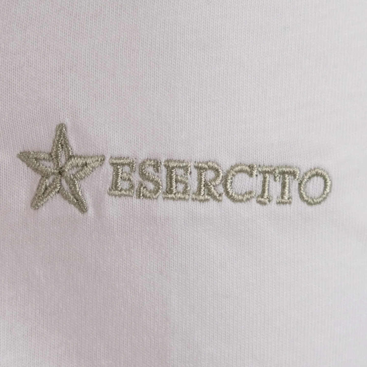 T-shirt Esercito bianca in cotone uomo