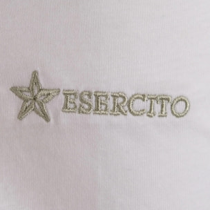 T-shirt Esercito bianca in cotone uomo