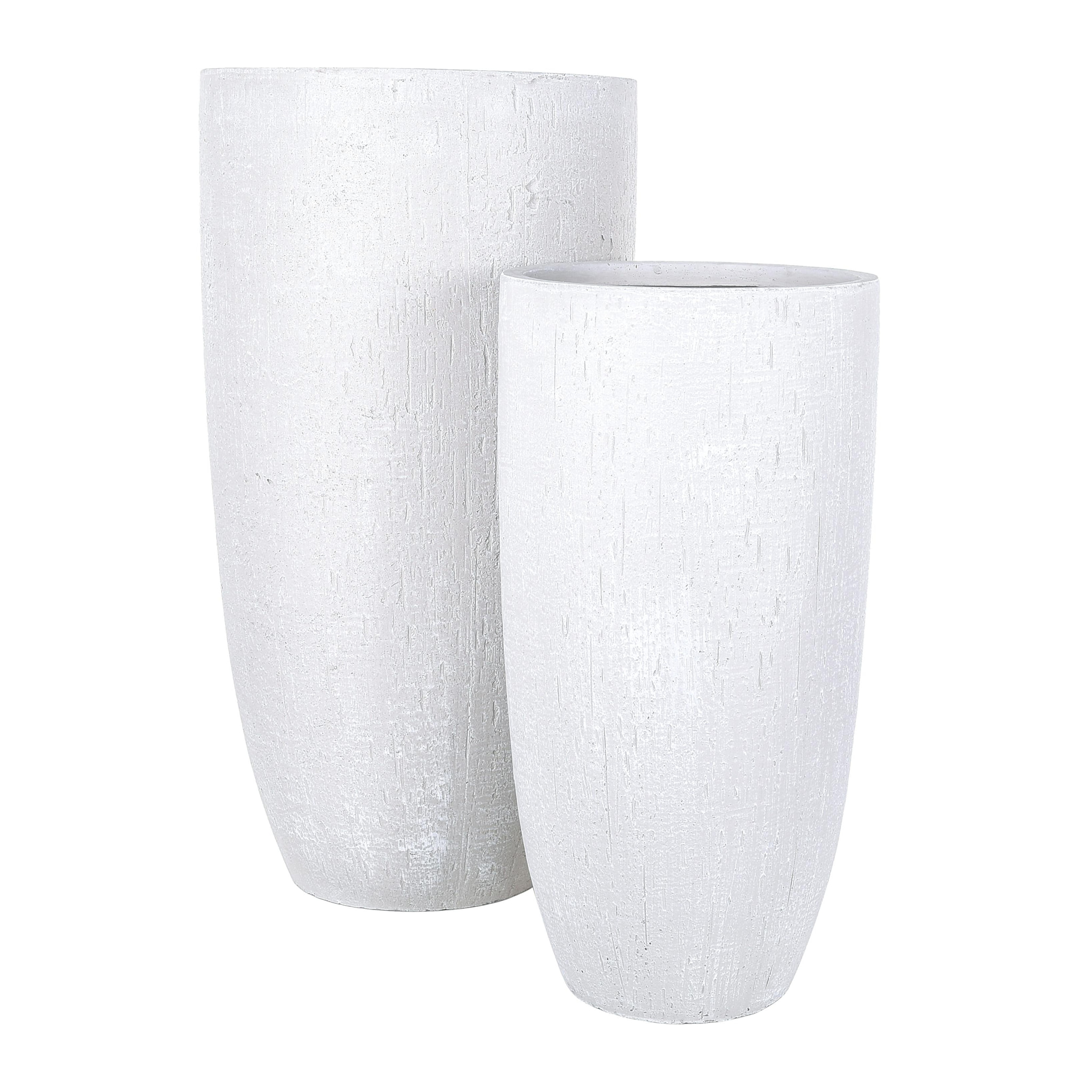 Set Di 2 Vaso Obice. Misure 42X79 Cm - Pezzi 1 - 42X79X42cm - Colore: Bianco - Bianchi Dino - Decori Casa E Complementi