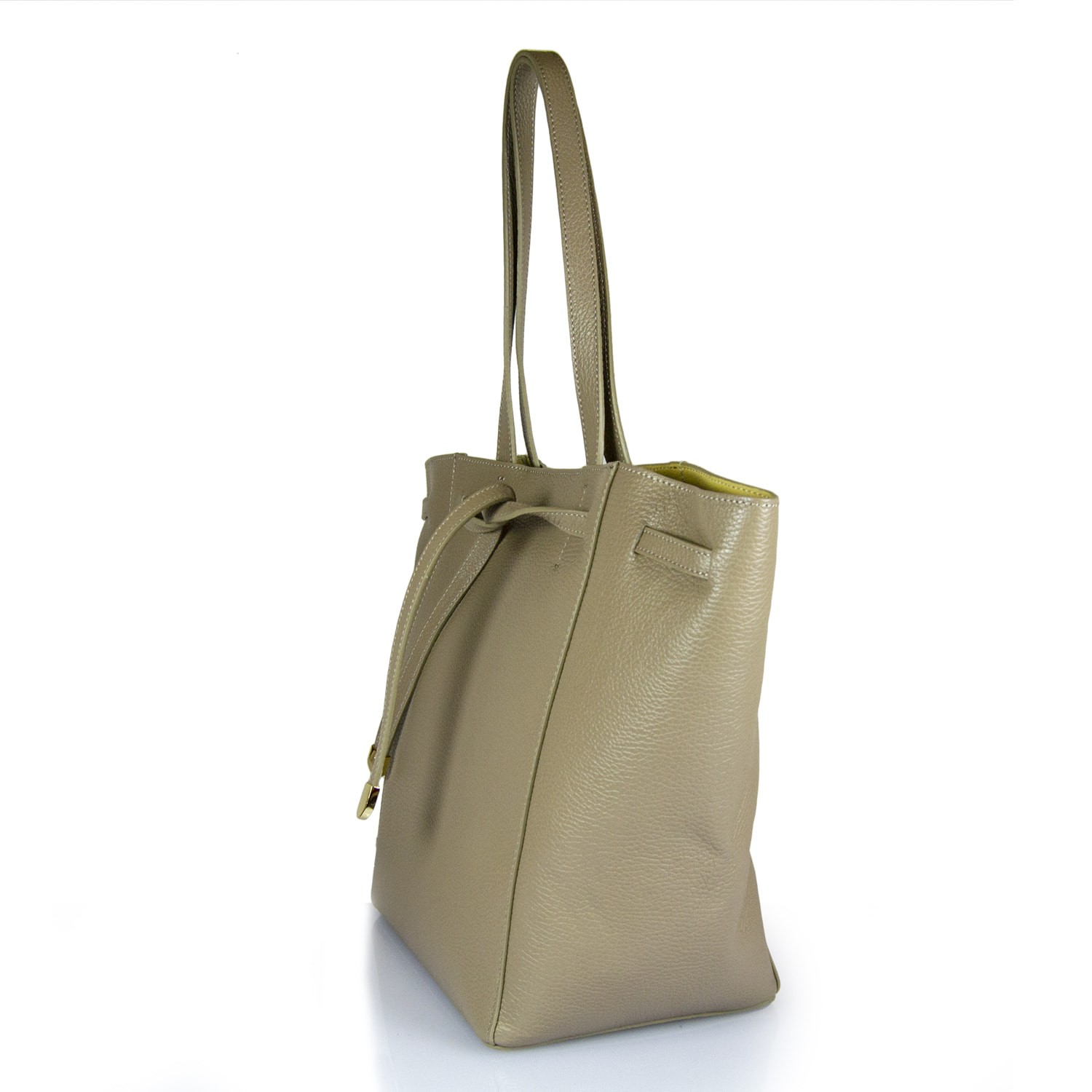 Borsa Donna in vera pelle Made in Italy colore Marrone dimensioni cm 41 x 30 x 18