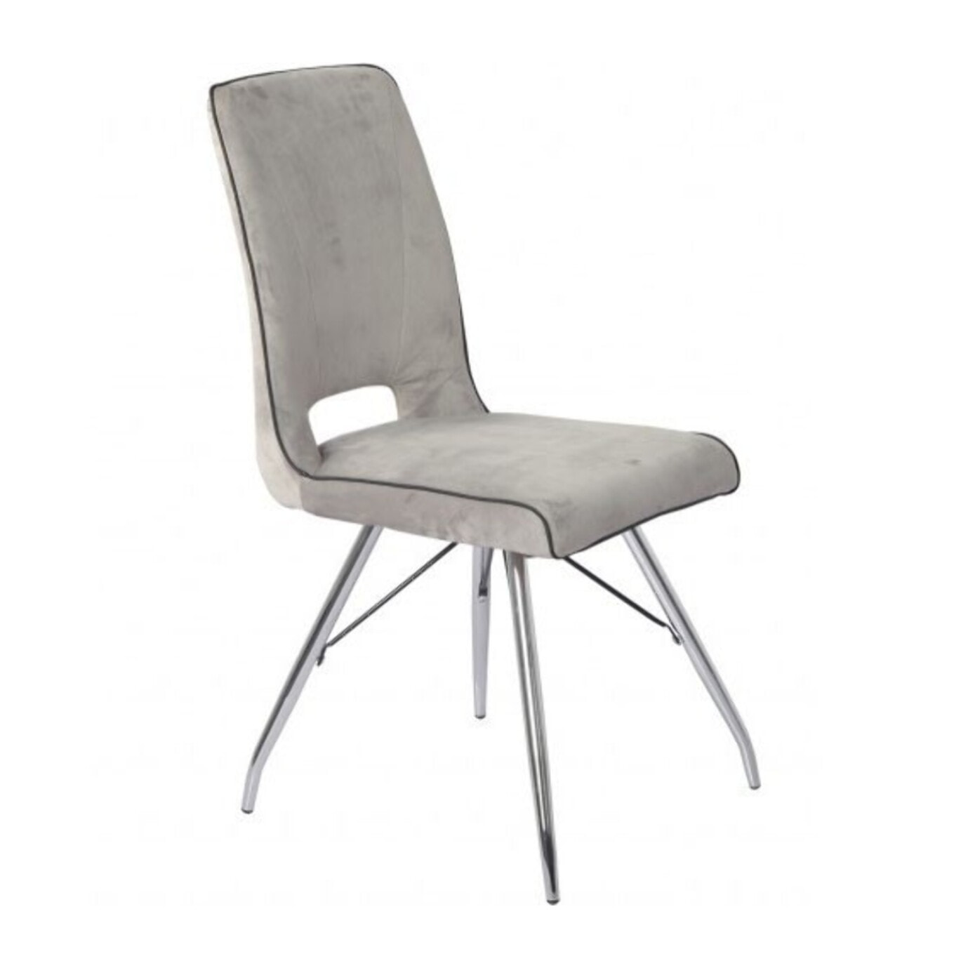 Chaise en velours avec piètement en acier - VELVET