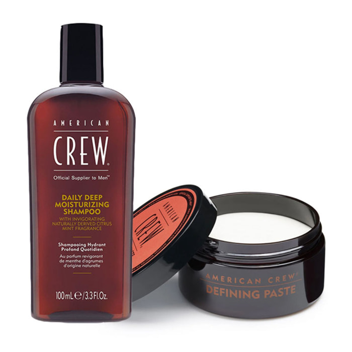AMERICAN CREW Kit Daily Deep Moisturizing Shampoo 100ml + Defining Paste 85gr