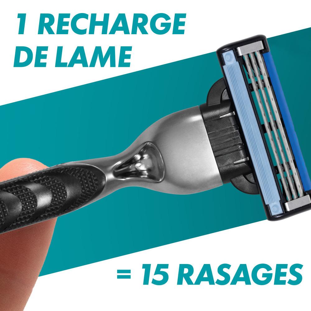 Rasoir Gillette Mach3 - 1 Manche, 3 Recharges De Lames