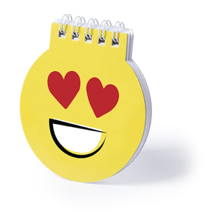 Winlon, taccuino con design emoji a cuore. 40 fogli semplici.