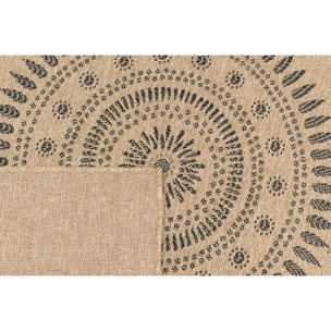 Nature - tapis effet jute noir