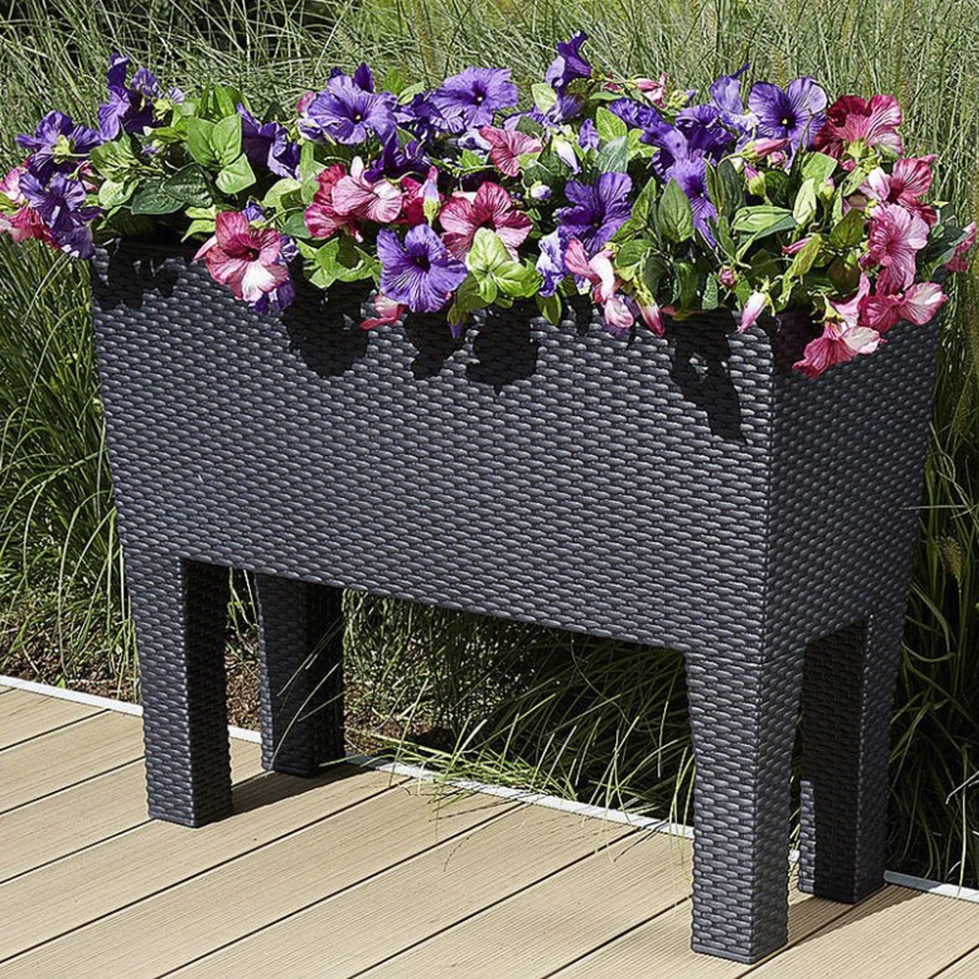 Jardinera c/ patas mod. rato jh 600. c/autorriego 60x25x46cm. blanco