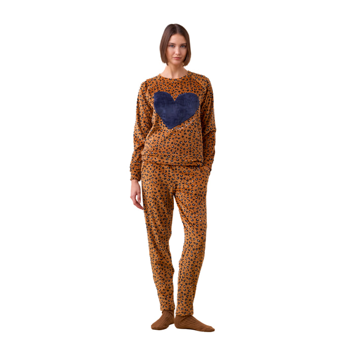 Pigiama donna ciniglia felpata - soft touch articolo animalier Noidinotte