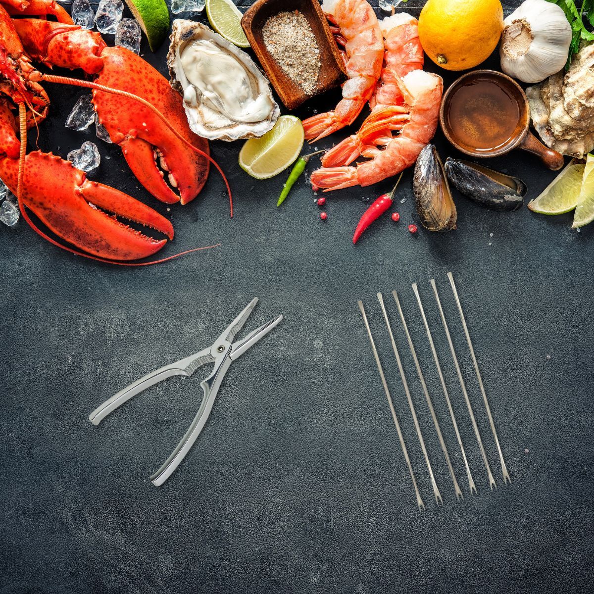 Ensemble de 2 ustensiles de cuisine pour crabes et homards Fackelmann Spécialités Culinaires