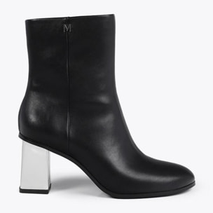 Stivaletto con Tacco Effetto Metallico