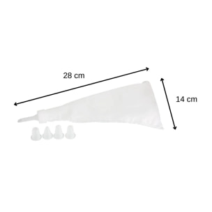 Ensemble de 2 Poches à douille et 10 embouts en plastique 28 cm Zenker Smart Pastry