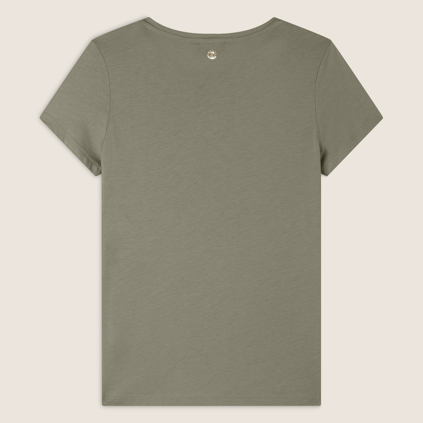 T-shirt regular fit con grafica e borchie dorate