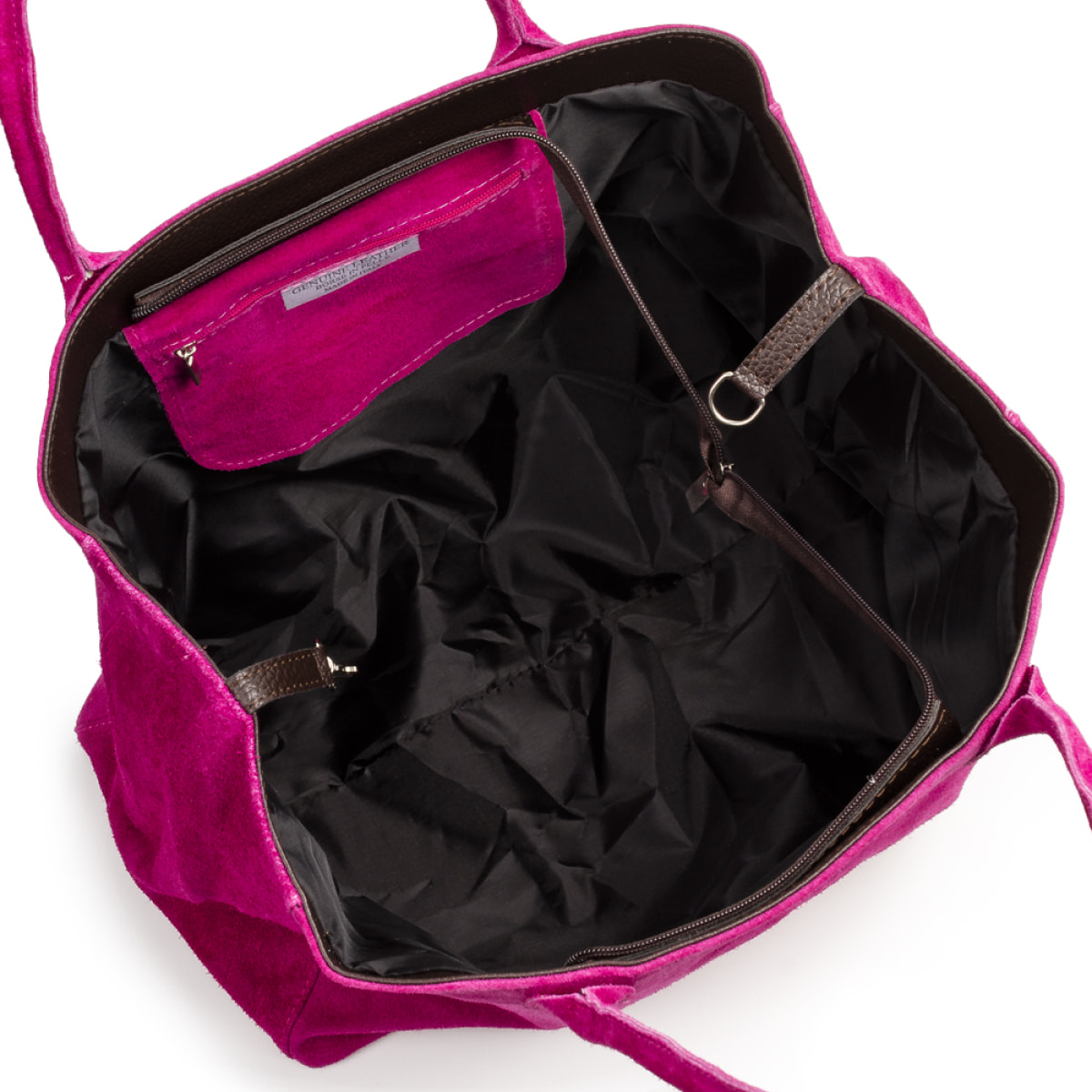 Annagrazia Bolso Shopper Mujer.Piel auténtica Gamuza