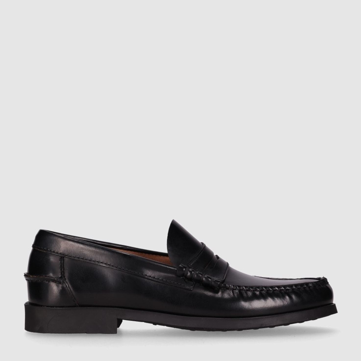 Zapatos de Piel - Negro - Tacón: Bajo