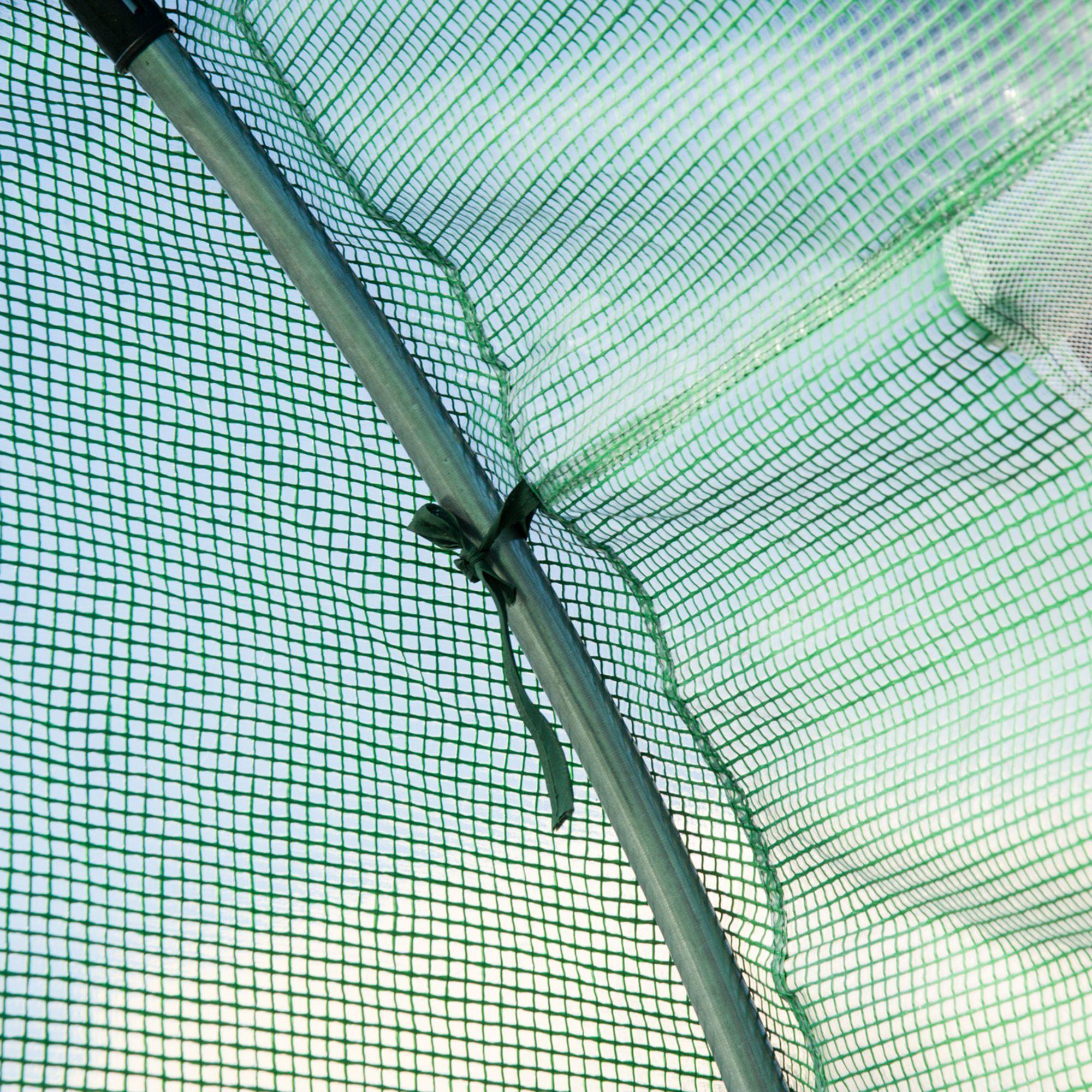 Invernadero de Jardín Huerto 12 Ventanas Cultivos Plantas 6x3x2m Acero