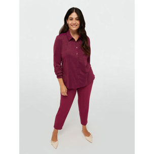 Fiorella Rubino - Camisa de punto de lúrex - Burgundy