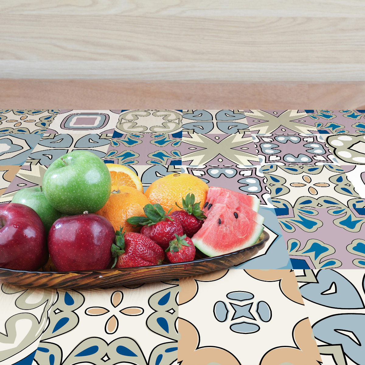 Stickers décoration Meuble - Sticker adhésif Cuisine Salon - 24 STICKERS CARRELAGES MEUBLE JUANES
