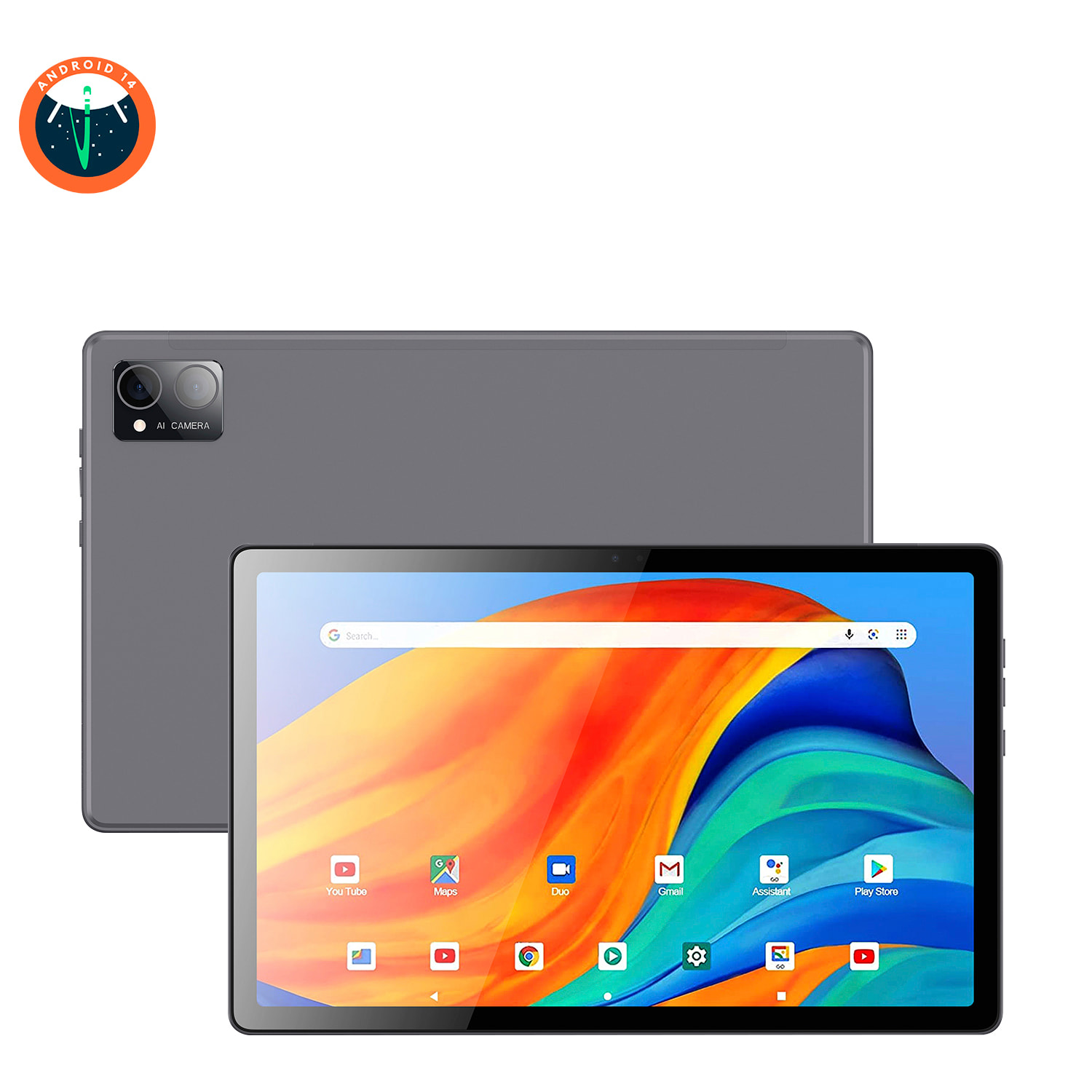 Tablet 4G WiFi. SO Android 14. Pantalla 10.95” 1900x1200px. UNISOC T616, Octa-core ARM-Cortex 6GB RAM + 128GB. Doble cámara 5 + 13mpx.