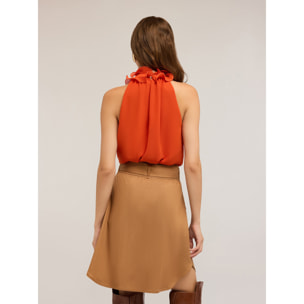 Motivi - Top con rouches - Arancione