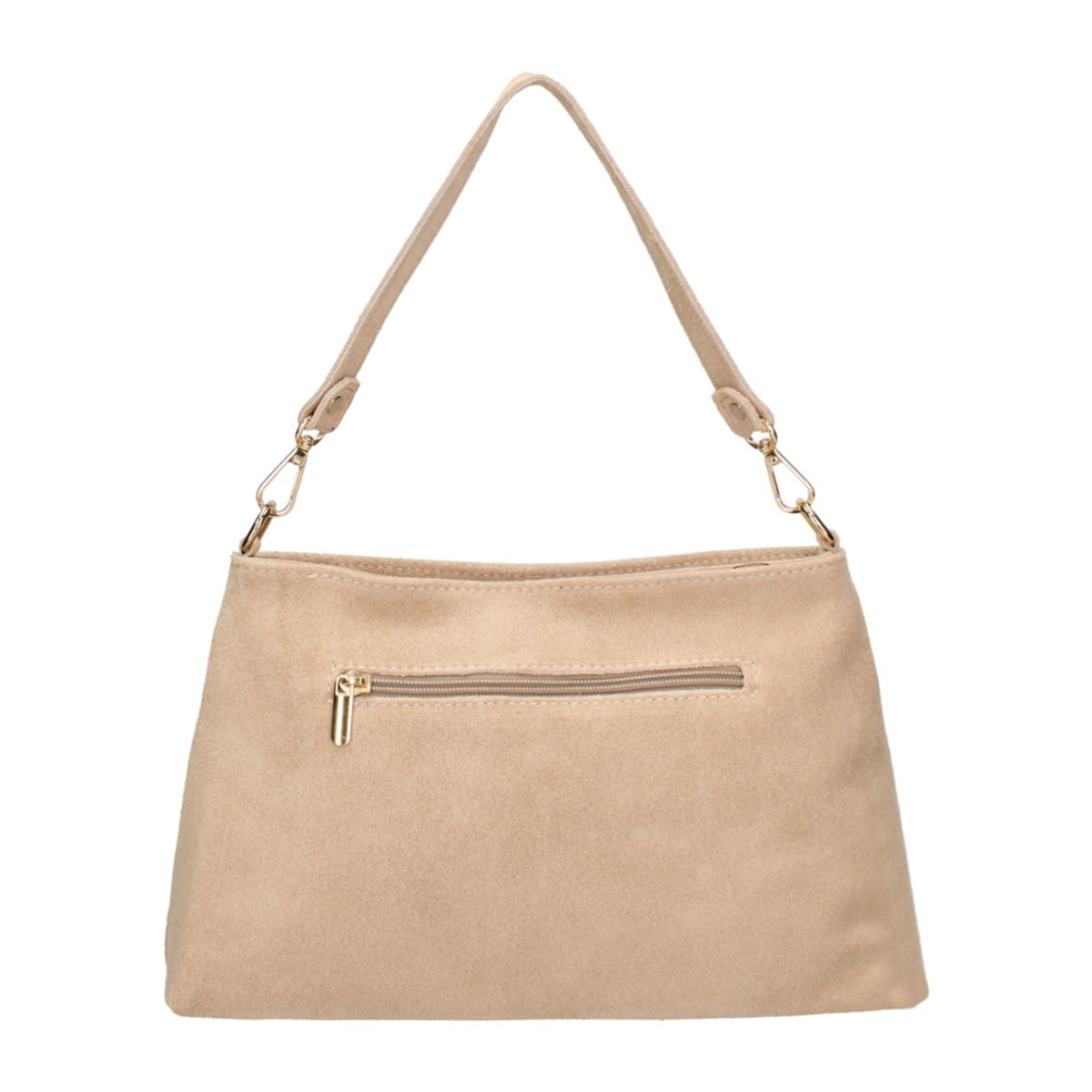Borsa a mano da donna Made in Italy - Modello Celeste Pro - Pelle scamosciata - 30.0 x 17.0 x 9.0 cm