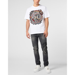 PHILIPP PLEIN Round Neck T-Shirt Dragon