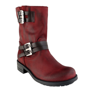 Stivaletti in pelle nabuk con cinturini