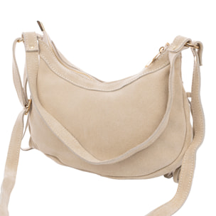 Barlassina bolso bandolera Mujer. Piel auténtica Gamuza, con flecos.