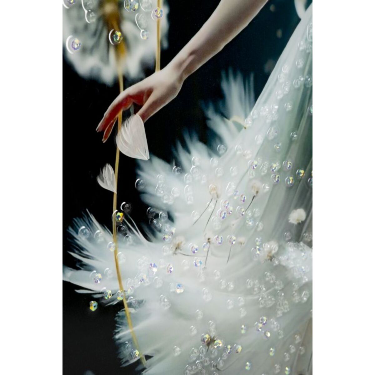 DIPINTO SU TELA LACCATO DANCING C/CORNICE -A- CM 72X4X102