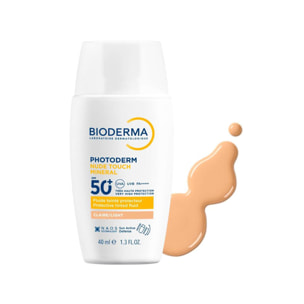 Photoderm Nude Touch - Soin Minéral Teinté Clair - Peaux Sensibles Mixtes/Grasses SPF50+ 40 ml