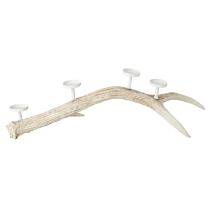 J-Line chandelier ramure - polyrésine - beige clair - small